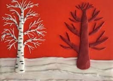 Аппликация из пластилина " Зима в лесу". Пошаговая инструкция с фото для  детей. | Лепим с Таней | Дзен